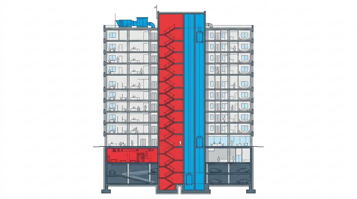 Sığınak otopark ve asansör boşluğu emsal harici alan kesiti